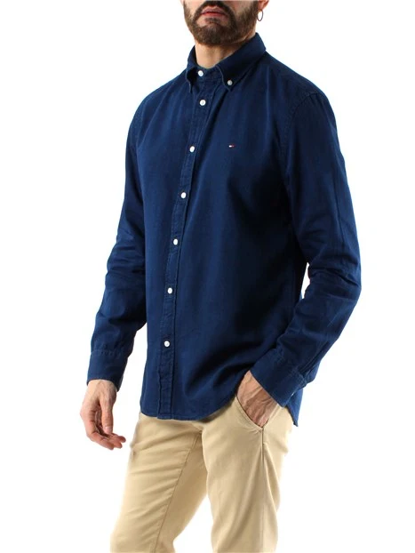 CAMICIA DI JEANS UOMO BLU SCURO