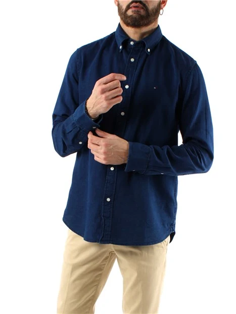 CAMICIA DI JEANS UOMO BLU SCURO