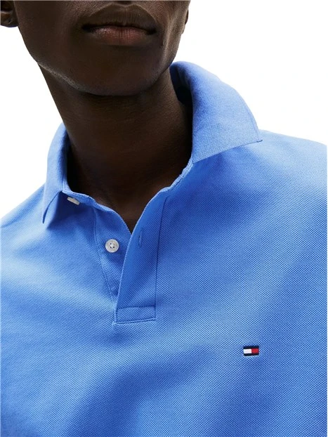 POLO MANICA CORTA 1985 CON LOGO BANDIERA UOMO BLU CHIARO