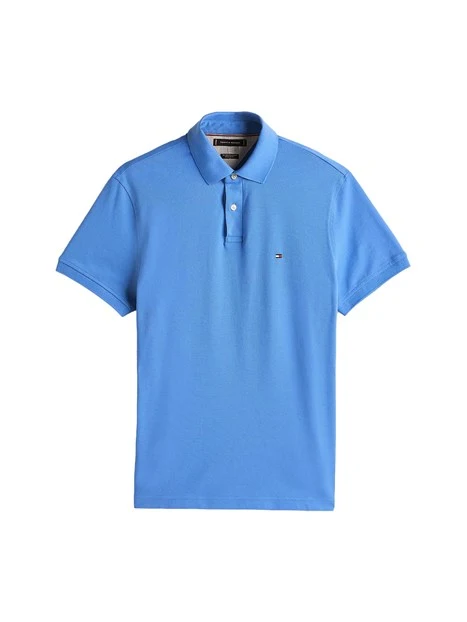 POLO MANICA CORTA 1985 CON LOGO BANDIERA UOMO BLU CHIARO