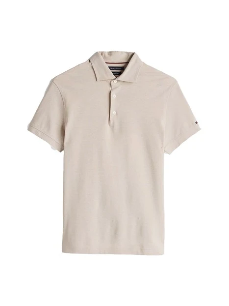 POLO MANICA CORTA IN PURO COTONE UOMO BEIGE