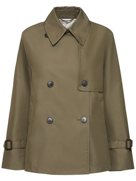 TRENCH CORTO ANTIGOCCIA DONNA VERDE