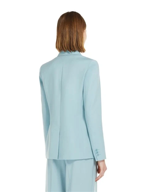 BLAZER DOPPIOPETTO IN TELA DI LANA DONNA CELESTE