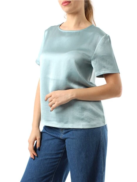 T-SHIRT IN RASO E JERSEY DONNA CELESTE