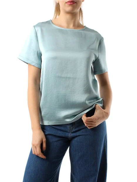 T-SHIRT IN RASO E JERSEY DONNA CELESTE