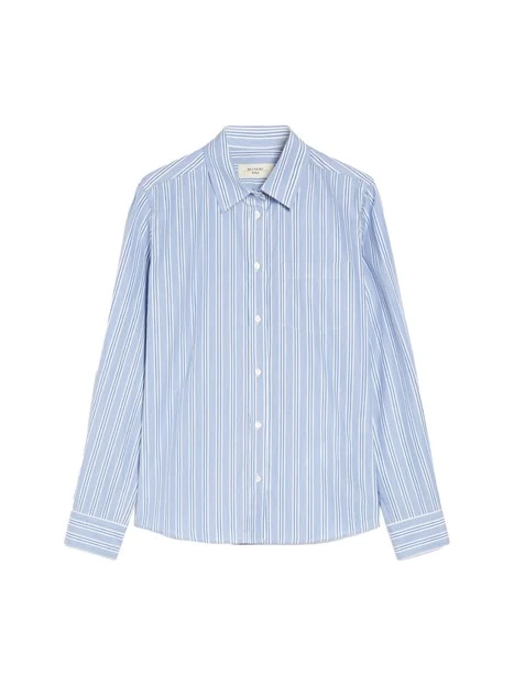 CAMICIA A RIGHE DONNA AZZURRO