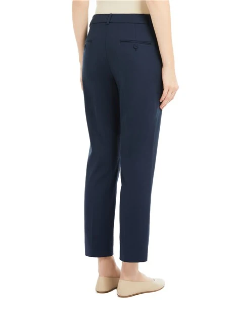 PANTALONI A SIGARETTA IN COTONE STRETCH DONNA BLU