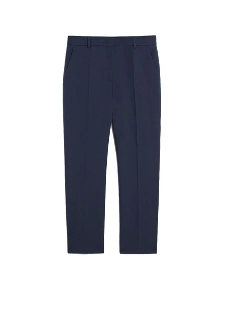 PANTALONI A SIGARETTA IN COTONE STRETCH DONNA BLU