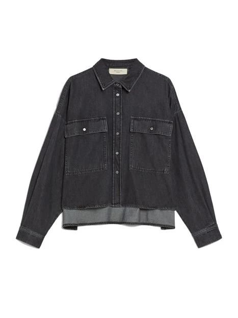 CAMICIA IN DENIM DONNA NERO