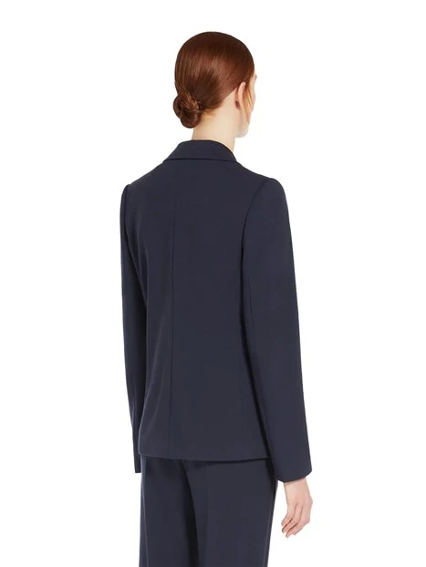 BLAZER DOPPIOPETTO IN JERSEY DI COTONE DONNA BLU