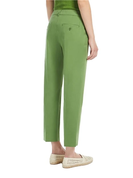 PANTALONI CROPPED A SIGARETTA DONNA VERDE