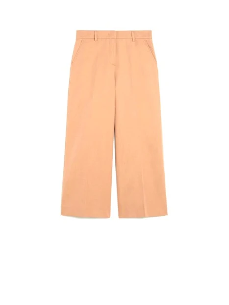 PANTALONI CROPPED IN MISTO LINO DONNA ARANCIO