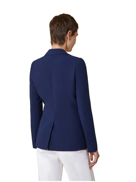 GIACCA BLAZER MONOPETTO IN CADY DONNA BLU