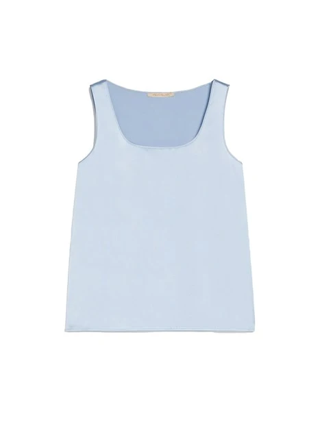 TOP IN RASO DI SETA DONNA AZZURRO