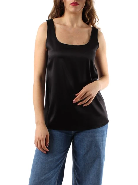 TOP IN RASO DI SETA DONNA NERO