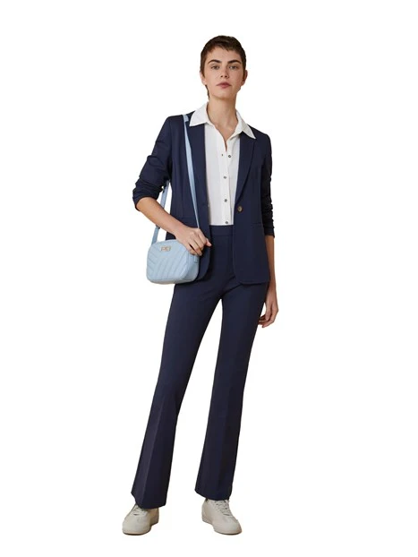 GIACCA BLAZER MONOPETTO SLIM FIT DONNA BLU