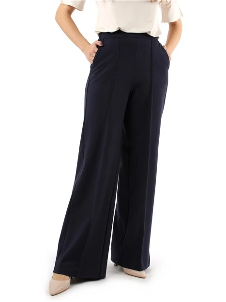 PANTALONI PALAZZO IN JERSEY DONNA BLU