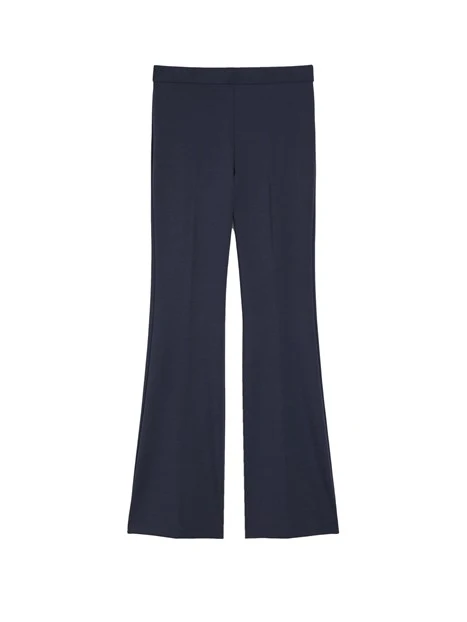 PANTALONI A ZAMPA IN JERSEY DONNA BLU