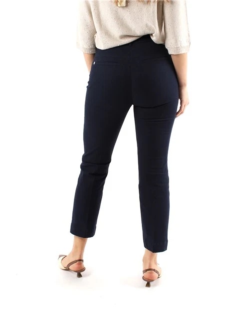 PANTALONI CROPPED MINI FLARE DONNA BLU