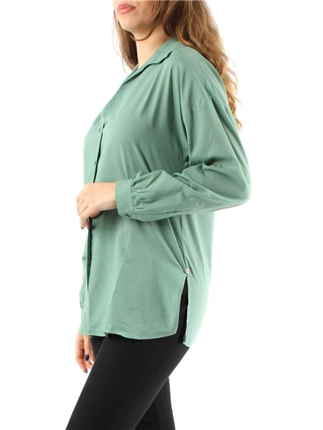 CAMICIA IN VOILÈ DI COTONE DONNA VERDE