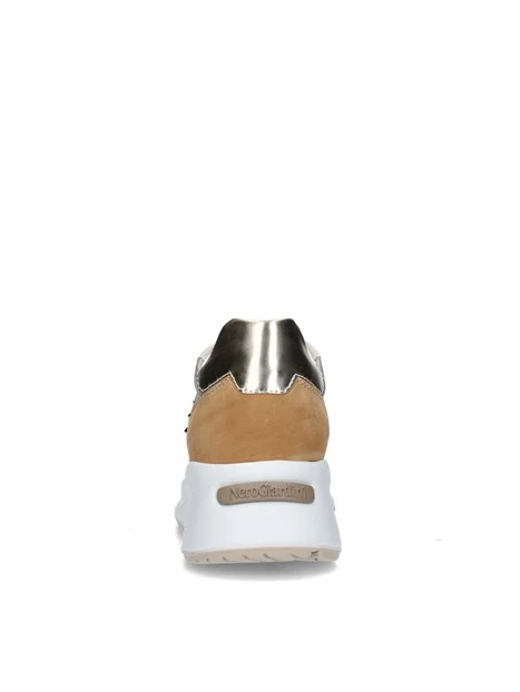 SNEAKERS PLATFORM E512863D DONNA BEIGE