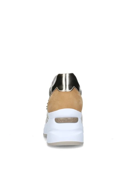 SNEAKERS PLATFORM E512961D DONNA BEIGE