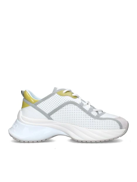 SNEAKERS PLATFORM ARIEL DONNA BIANCO GIALLO