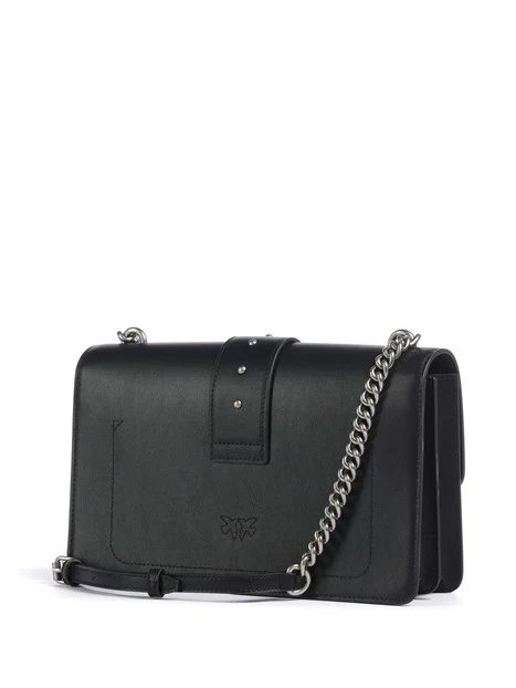 BORSA A SPALLA LOVE ONE CLASSIC DONNA NERO ARGENTO