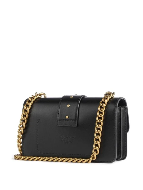 BORSA A SPALLA LOVE ONE CLASSIC DONNA NERO ORO