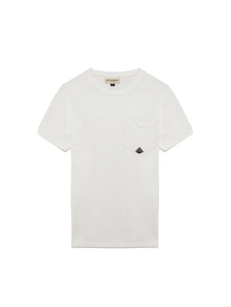 T-SHIRT MANICA CORTA CON TASCHINO UOMO BIANCO