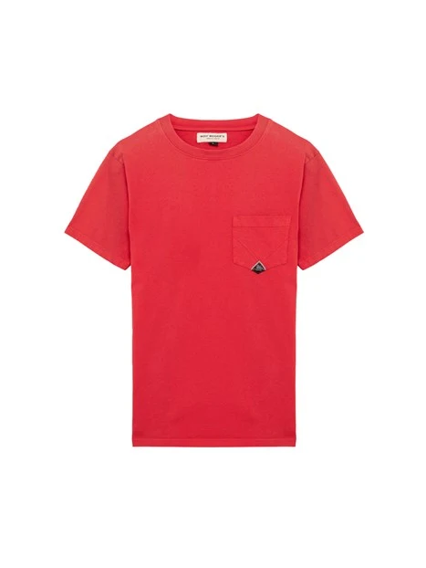 T-SHIRT MANICA CORTA CON TASCHINO UOMO ROSSO CORALLO