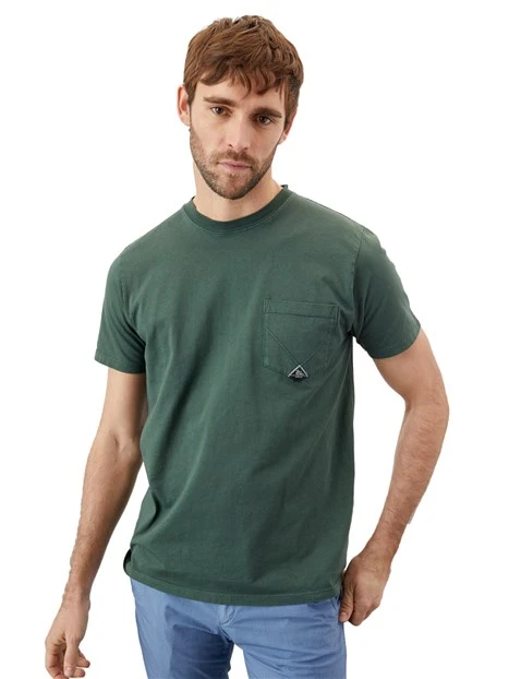 T-SHIRT MANICA CORTA CON TASCHINO UOMO VERDE