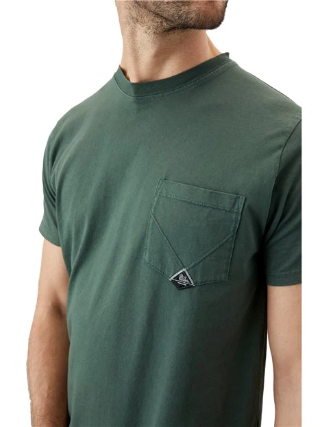 T-SHIRT MANICA CORTA CON TASCHINO UOMO VERDE