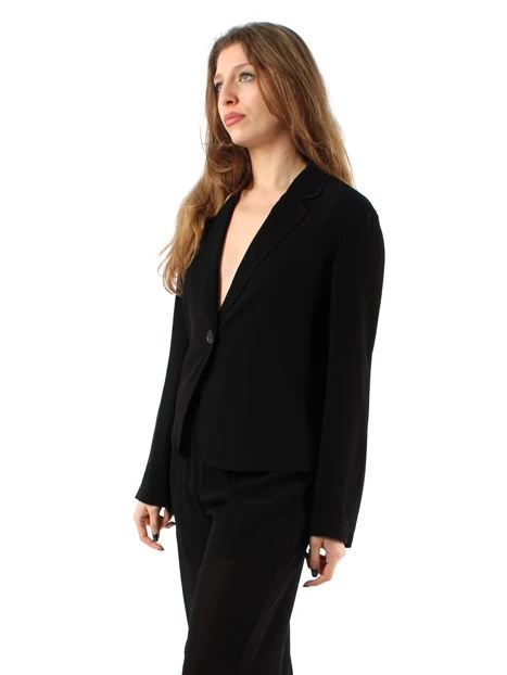 GIACCA BLAZER CORTA MOONOPETTO DONNA NERO