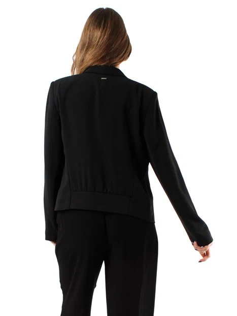 GIACCA BLAZER SENZA BOTTONI DONNA NERO