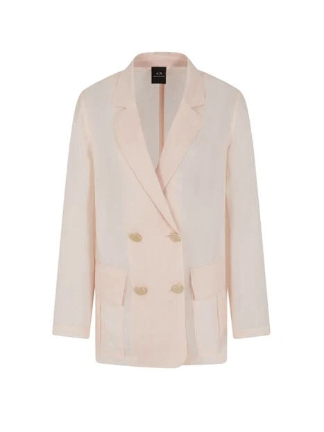 GIABBA BLAZER DOPPIOPETTO IN RAMIE DONNA ROSA