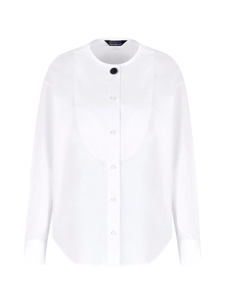 CAMICIA CON COLLO ALLA COREANA DONNA BIANCO