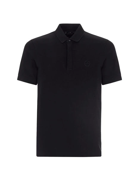 POLO MANICA CORTA CON LOGO UOMO NERO