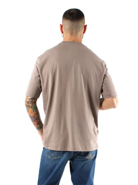 T-SHIRT MANICA CORTA CON LOGO AX UOMO BEIGE