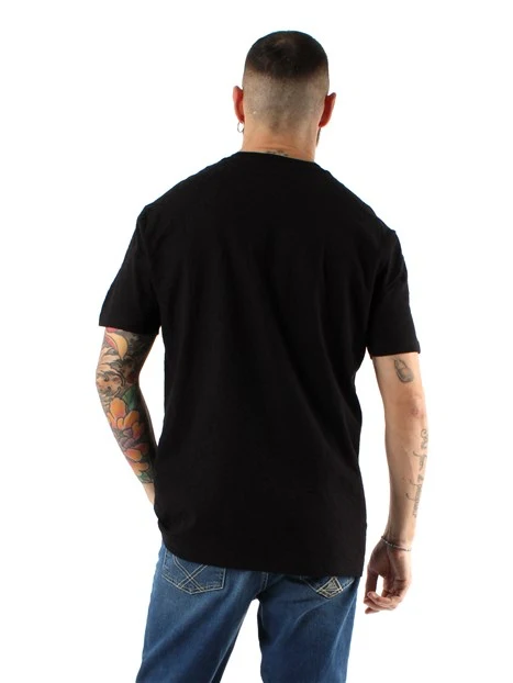 T-SHIRT MANICA CORTA IN COTONE UOMO NERO