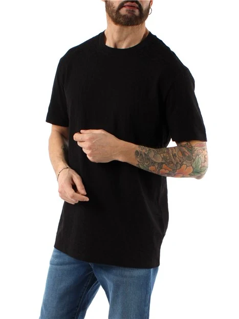 T-SHIRT MANICA CORTA IN COTONE UOMO NERO