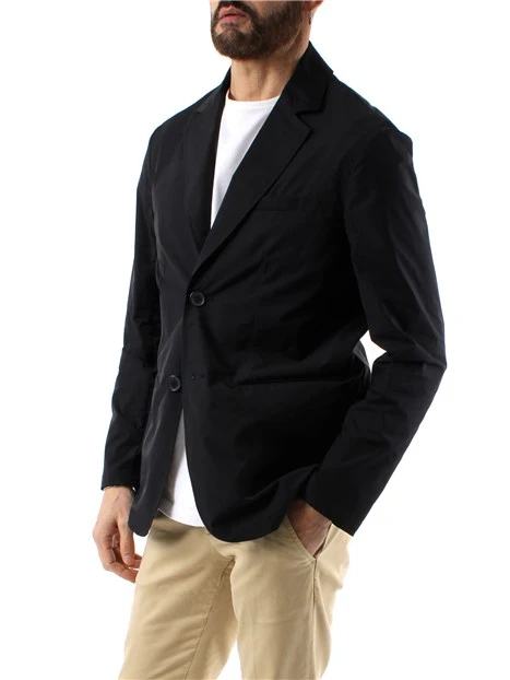 GIACCA BLAZER MONOPETTO IN TESSUTO STRETCH UOMO BLU