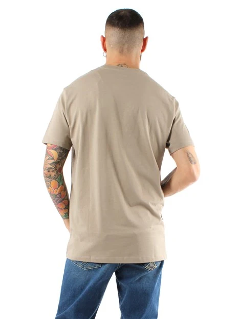 T-SHIRT MANICA CORTA CON STAMPA FOTOGRAFICA UOMO BEIGE