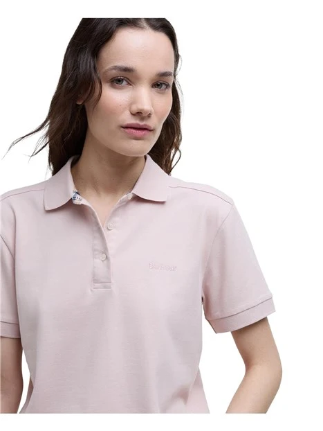 POLO MANICA CORTA BOWFORD CON LOGO DONNA ROSA