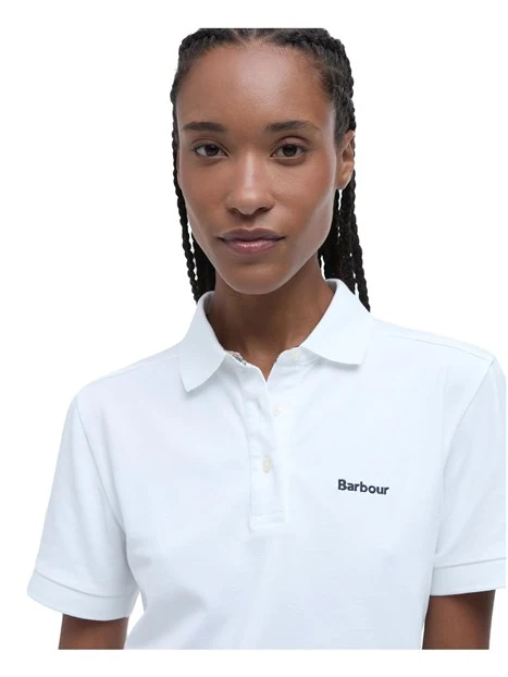 POLO MANICA CORTA BOWFORD CON LOGO DONNA BIANCO