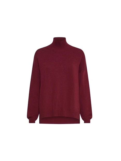 MAGLIA DOLCEVITA IN MISTO CASHMERE DONNA BORDEAUX