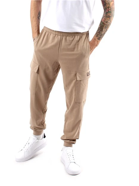 PANTALONI JOGGERS CARGO CORE IDENTITY UOMO BEIGE