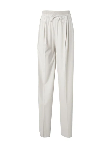 PANTALONI CON COULISSE IN FLANELLA DONNA BIANCO