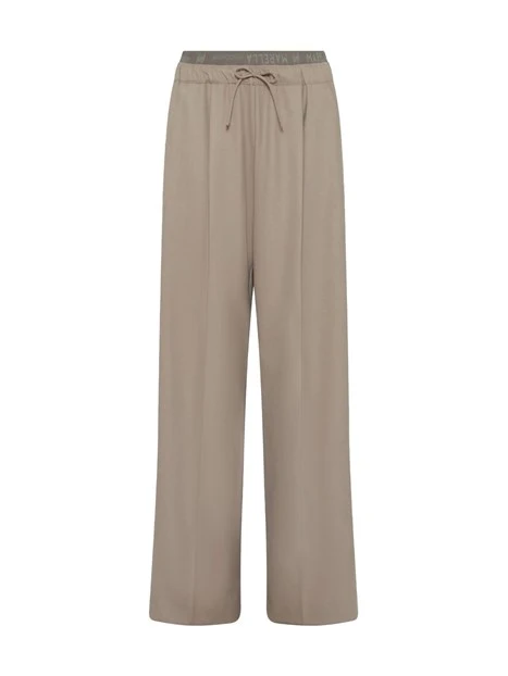 PANTALONI CON COULISSE IN FLANELLA DONNA BEIGE