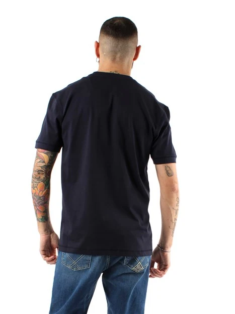 T-SHIRT MANICA CORTA CORE IDENTITY IN JERSEY DI COTONE UOMO BLU